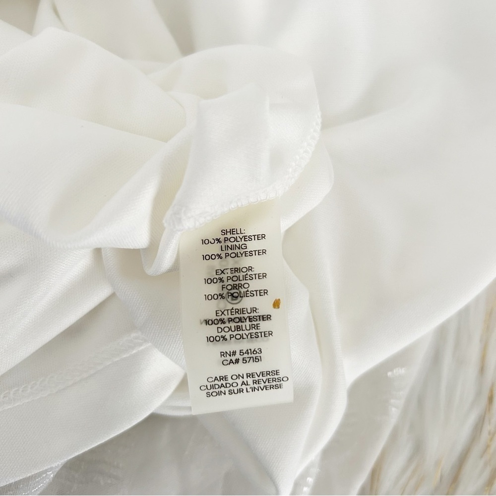 New Calvin Klein White Tiered Dress | Size 6 - Picture 8 of 8